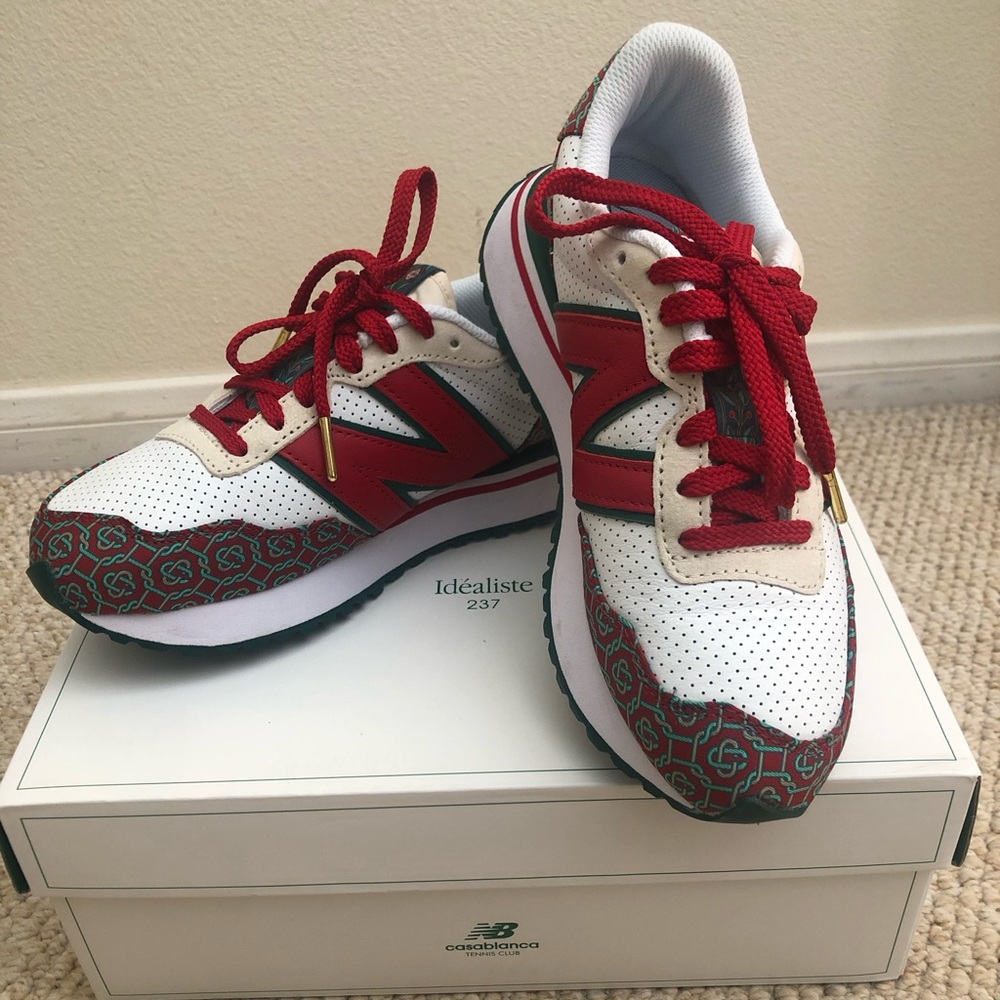 Today’s SALE‼️ New Balance x Casablanca 237 "Red Monogram" low-top sneakers